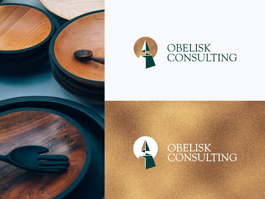 obelisk consulting logo design